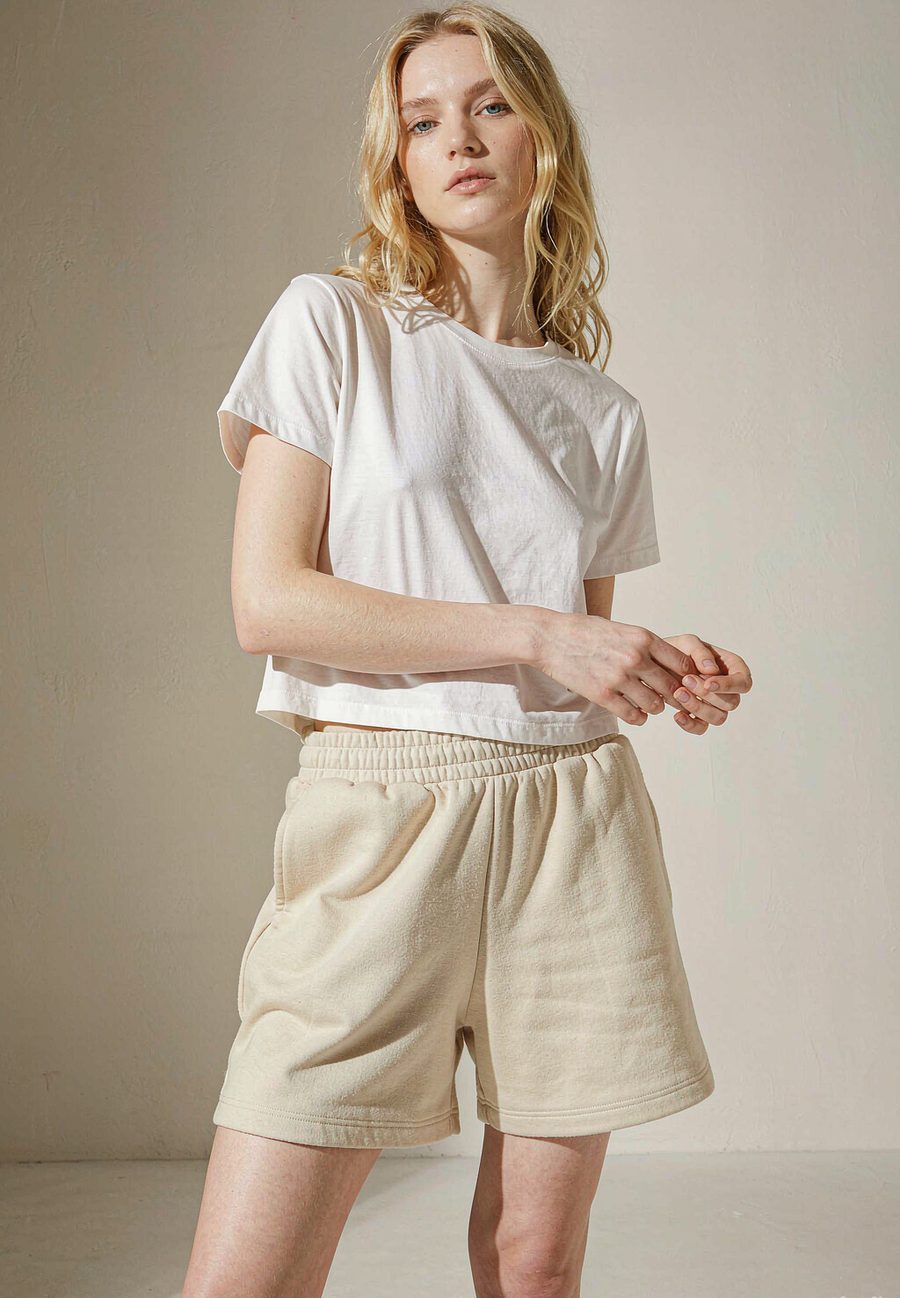 "Poolside" Fleece Short in Sand - Sand